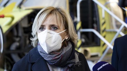 Françoise Dumas, députée LREM et présidente de la Commission de la Défense nationale et des Forces armées à l'Assemblée nationale, le 18 mars 2021. (TOMASELLI ANTOINE / MAXPPP)