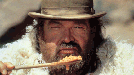 &nbsp; (Bud Spencer, figure du western-spaghetti, était célèbre pour son duo avec Terence Hill © SIPA/Ronald Grant/Mary Evans)