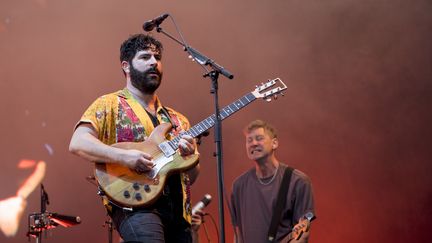 Yannis Phillipakis, leader of the group Foals, at the Rock en Seine festival, in 2023. (KRISTY SPAROW / GETTY IMAGES EUROPE)