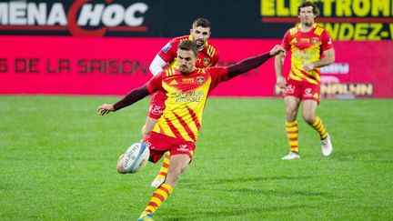 L'arrière de Perpignan Melvyn Jaminet, pensionnaire&nbsp;de Pro D2, est titulaire mercredi pour affronter l'Australie.&nbsp; (DAMIEN KILANI / DK PROD / AFP)