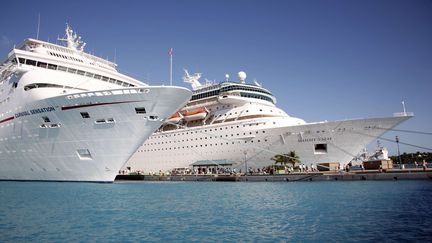 Le "Carnival Sensation", à quai au port de Nassau (Bahamas), en 2009. (PAUL BROWN / REX FEATUR/REX/SIPA / PAB)