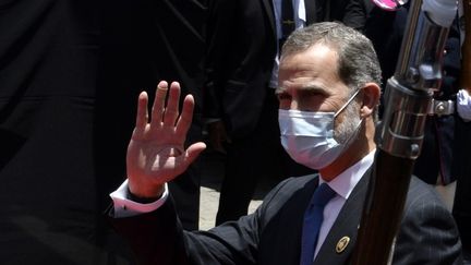 Le roi d'Espagne, Felipe VI, à La Paz (Bolivie), le 8 novembre 2020. (AIZAR RALDES / AFP)