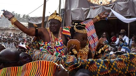 Nanan Awoula Tanoé Désiré pendant l'Abissa. (SIA KAMBOU / AFP)