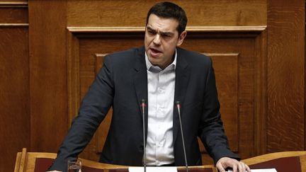 &nbsp; (Le Premier ministre grec, Alexis Tsipras, devant le Parlement grec ce dimanche 8 février. © REUTERS/ Alkis Konstantinidis)