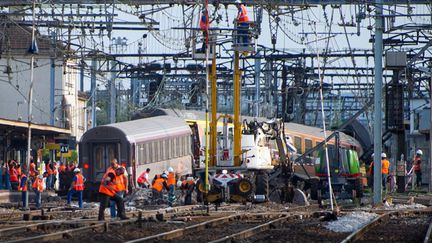 &nbsp; (Le déraillement à Brétigny-sur-Orge (Essonne) d'un train Paris-Limoges avait fait sept morts et une quarantaine de blessés en juillet 2013 © Maxppp)