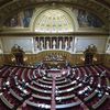 L'hémicycle du Sénat, au palais du Luxembourg, photographié en 2012. (ERIC FEFERBERG / AFP)