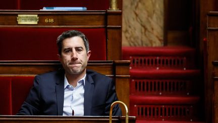 François Ruffin, à l'Assemblé nationale, le 10 décembre 2019.&nbsp; (THOMAS PADILLA / MAXPPP)