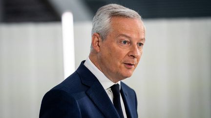 Le ministre de l'Economie Bruno Le Maire à La Défense (Hauts-de-Seine), le 11 octobre 2022. (XOSE BOUZAS / HANS LUCAS / AFP)