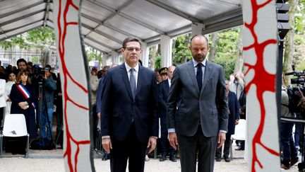 Philippe Dallier (à g.) et les élus de Seine-Saint-Denis doivent rencontrer Edouard Philippe (à d.), mercredi 26 septembre 2018, à 13 heures. (FRANCOIS GUILLOT / AFP)