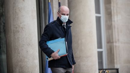 Le ministre de l'Education nationale et des Sports, Jean-Michel Blanquer, le 2 décembre 2020 à l'Elysée. (ARTHUR NICHOLAS ORCHARD / HANS LUCAS / AFP)