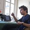 Juan Branco lors d'une interview avec l'agence AP, le 11 avril 2019, à Paris. (MICHEL EULER / AP / SIPA)