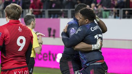 Jonathan Danty (Stade Français) félicité (DENIS TRASFI / MAXPPP)