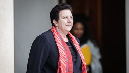 Le ministre de l'Enseignement supérieur Frédérique Vidal, le 20 décembre 2017 à la sortie du Palais de l'Elysée. (MAXPPP)