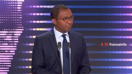 Pap Ndiaye, ministre de l'Éducation nationale et de la Jeunesse, était l'invité de "8h30 franceinfo", lundi 12 septembre 2022. (FRANCEINFO / RADIOFRANCE)