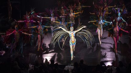 Les bluebell, danseuses phrases du Lido fêtent leurs 70 ans. (ETIENNE LAURENT / MAXPPP)