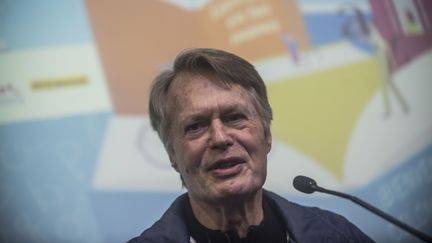 Jean-Marie Gustave Le Clezio, le 14 juillet 2016 à Lima (Pérou).&nbsp; (ERNESTO BENAVIDES / AFP)