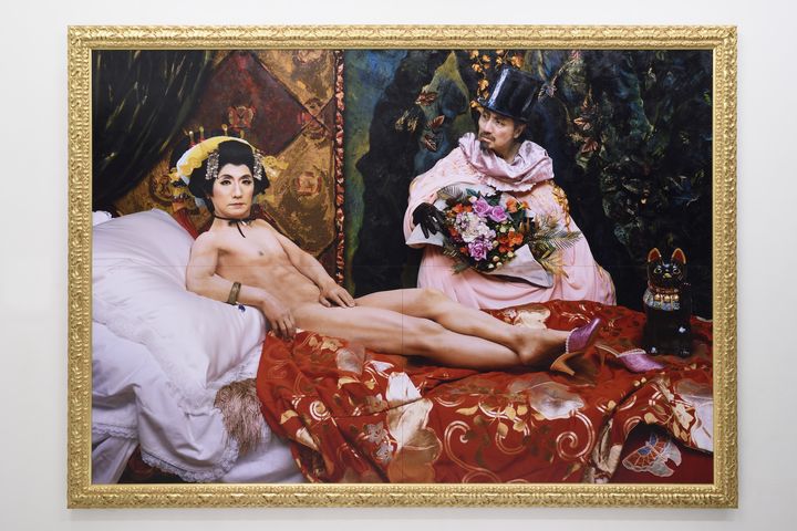 "Une moderne Olympia" 2018, Morimura Yasumasa. (SHIGEO MUTO / SHUGOARTS)