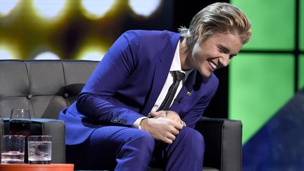 Justin Bieber sur le plateau de la chaîne américaine Comedy Central le 14 mars 2015
 (Chris Pizzello/AP/SIPA)