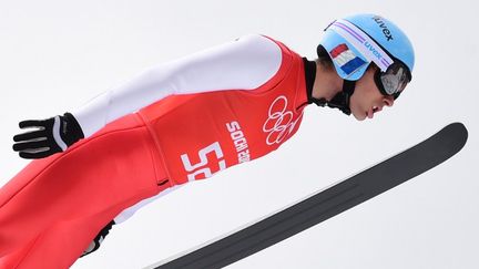 Le Fran&ccedil;ais Jason Lamy-Chappuis, lors de l'&eacute;preuve de combin&eacute; nordique individuel, aux jeux olympiques d'hiver &agrave; Sotchi (Russie), le 17 f&eacute;vrier 2014. ( AFP )