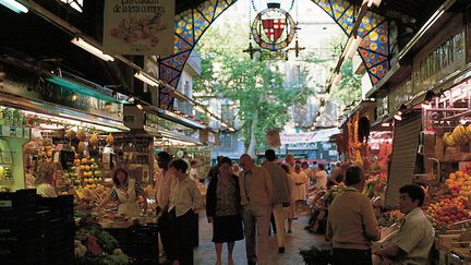 Le marché de la Boqueria, sur La Rambla, à Barcelone en Espagne.&nbsp; (PrismaArchivo / Leemage)