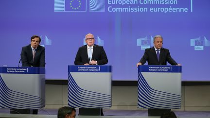 Le vice-président de la Commission européenne, Frans Timmermans, le 4 mai 2016 à Bruxelles (Belgique). (DURSUN AYDEMIR / ANADOLU AGENCY / AFP)