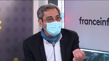 Serge Papin, ancien PDG de Système U, invité de franceinfo le 24 mars 2021. (FRANCEINFO)