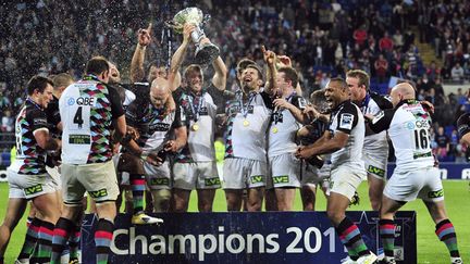 Les Harlequins lors de leur victoire en Challenge européen en 2011