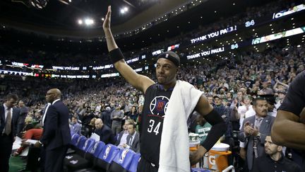 Paul Pierce (LA Clippers), pour son dernier match à Boston, face aux Celtics. (STEVEN SENNE/AP/SIPA / AP)