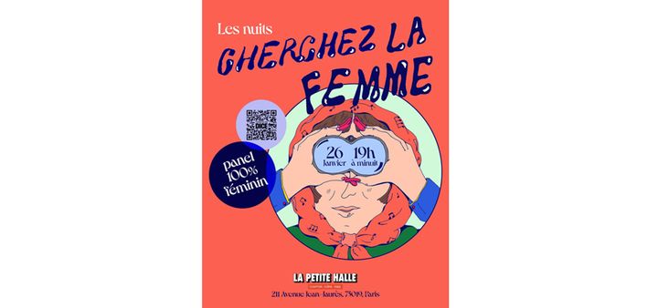 Le flyer de la première soirée "Cherchez la Femme" consacrée aux compositrices de musique de films, le 26 janvier 2023 à Paris. (TSUGI RADIO)