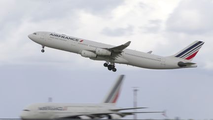 Un avion de la compagnie aérienne Air France le 18 août 2014 à l'aéroport de Roissy. (KENZO TRIBOUILLARD / AFP)