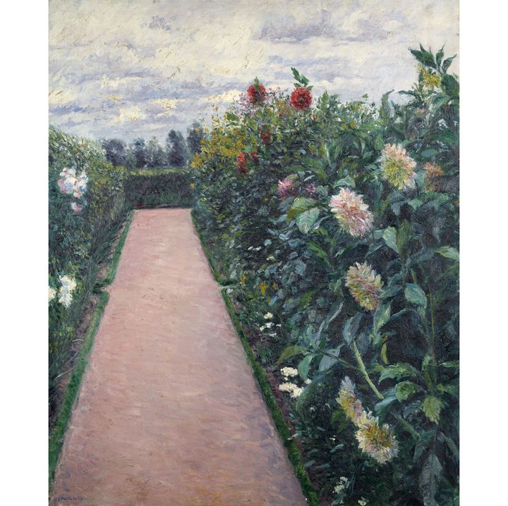 Gustave Caillebotte, "Allée de jardin et massifs de dahlias, Petit Gennevilliers", vers 1890-1891, collection particulière
 (Paris, Comité Caillebotte)