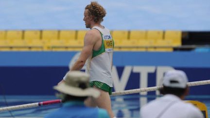 Grosse déception pour l'Australien Steve Hooker incapable de passer une barre lors des qualifs de la perche