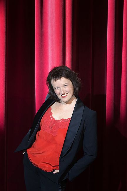 L'humoriste Anne Roumanoff au théâtre Alhambra à Paris, le 28 juillet 2015. (JOEL SAGET / AFP)