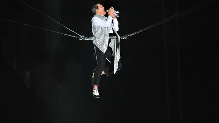 Psy, lors de son concert g&eacute;ant &agrave; S&eacute;oul (Cor&eacute;e du Sud), le 13 avril 2013.&nbsp; (KIM JAE-HWAN / AFP)