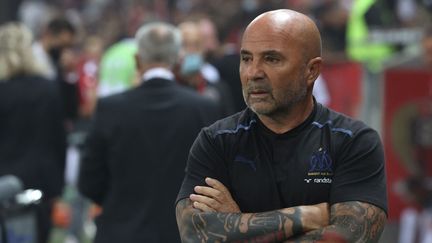 Jorge Sampaoli est revenu en conférence de presse sur les évènements intervenus lors de la rencontre entre Nice et Marseille. (VALERY HACHE / AFP)