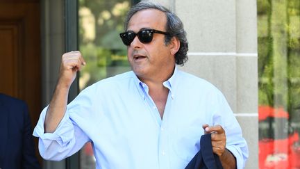 Michel Platini, à Lausanne (Suisse), le 25 août 2016. (ALAIN GROSCLAUDE / AFP)