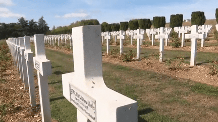 Cimetière de Poilus à Verdun (CAPTURE ECRAN FRANCE 2)