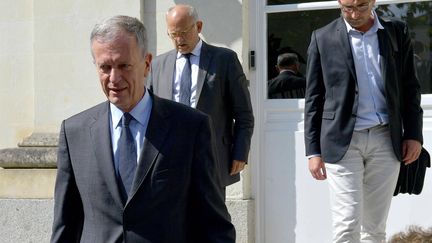 Frédéric Veaux à la préfecture de laval (Mayenne) en 2016, il était à l'époque préfet de la Mayenne.&nbsp; (JO?L LE GALL / MAXPPP)