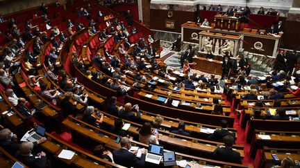 Une séance de questions au gouvernement à l'Assemblée nationale, le 8 juillet 2020 à Paris.&nbsp; (CHRISTOPHE ARCHAMBAULT / AFP)