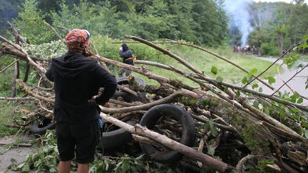 Les opposants au projet de barrage de Sivens (Tarn) manifestent le 26 ao&ucirc;t 2014. (  MAXPPP)