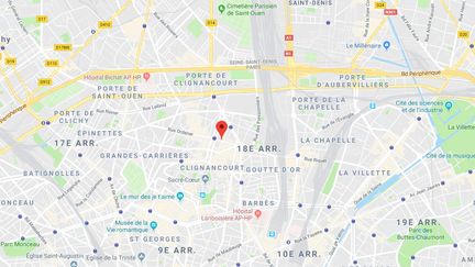 La dispute entre l'automobiliste et le chauffeur de VTC a éclaté jeudi vers 21h40, rue&nbsp;Ordener, dans le 18e arrondissement&nbsp;de Paris. (GOOGLE MAPS)