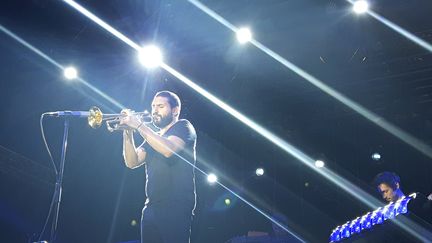 Ibrahim Maalouf, au Nice Jazz Festival, le 18 juillet 2017. (ANNE CHEPEAU / RADIO FRANCE)