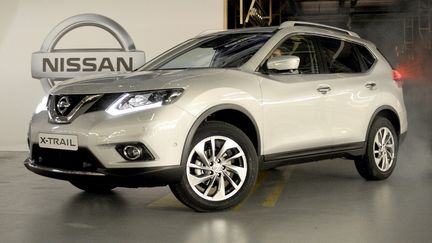 Le SUV X-Trail&nbsp;lors d'une présentation dans les locaux de Nissan à Saint-Pétersbourg, le 9 décembre 2014. (OLGA MALTSEVA / AFP)