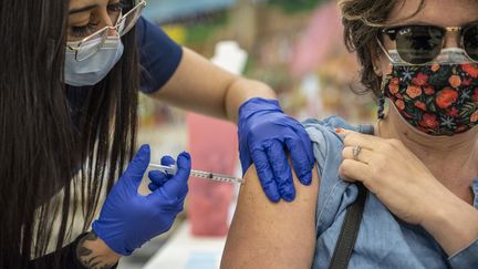 Vaccination au Texas, le 29 mars 2021 (SERGIO FLORES / GETTY IMAGES NORTH AMERICA)