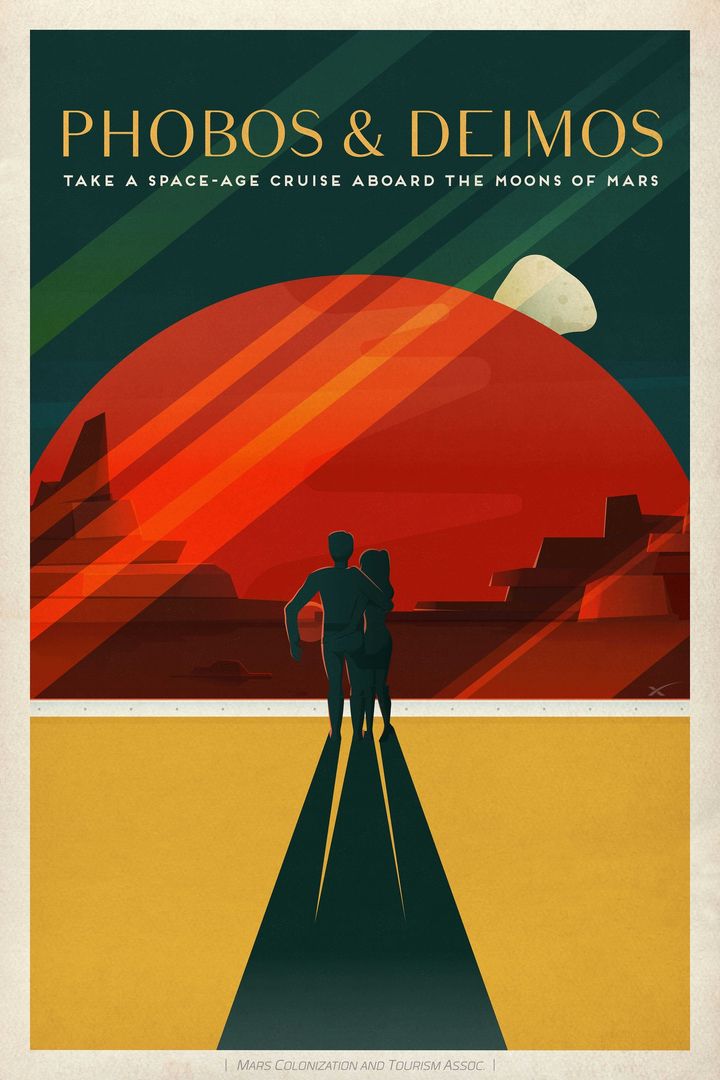 L'un des posters martiens d&eacute;voil&eacute;s par SpaceX, le 15 mai 2015. (SPACE X)