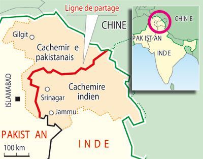 Carte du Cachemire (AFP)