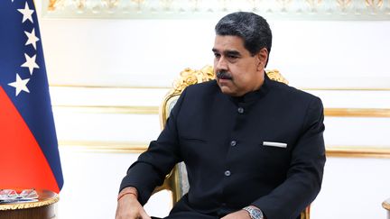 Le président vénézuélien Nicolas Maduro à Caracas, le 21 février 2024. (RUSSIAN FOREIGN MINISTRY / ANADOLU / AFP)