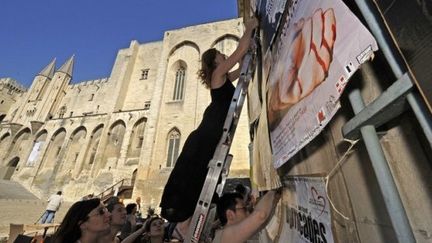 Pr&eacute;paratifs du festival d'Avignon. (ANNE-CHRISTINE POUJOULAT / AFP)