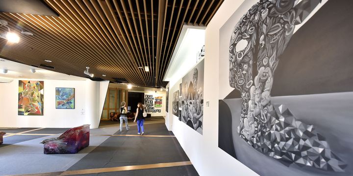 A l'exposition Transfert#6 de Bordeaux en Juillet 2016.
 (Georges Gobet / AFP)