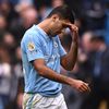 Rodri, le milieu de terrain de Manchester City, quitte le terrain lors du match face à Nottingham Forest à l'Etihad Stadium, le 23 septembre 2023. (OLI SCARFF / AFP)